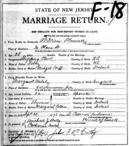 Marriage Record Wm Flannelly